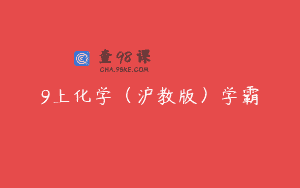 9上化学（沪教版）学霸