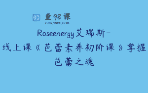 Roseenergy艾瑞斯-线上课《芭蕾素养初阶课》掌握芭蕾之魂