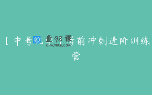 【中考化学】考前冲刺进阶训练营