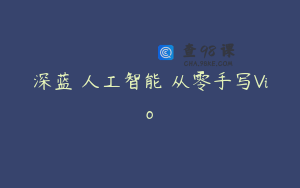 深蓝 人工智能 从零手写Vio