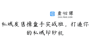 私域发售操盘手实战班，打造你的私域印钞机
