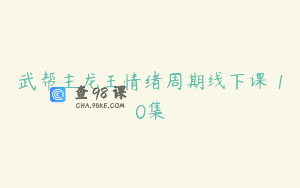 武帮主龙王情绪周期线下课 10集