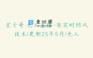 宝子哥・无人直播-非实时防风技术(更新25年5月)无人
