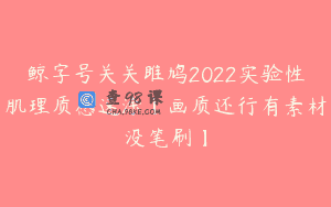 鲸字号关关雎鸠2022实验性肌理质感速涂【画质还行有素材没笔刷】