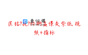 匡铭?拢?衿婀盏憬灰紫低 视频+指标