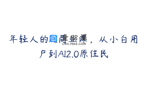 年轻人的AI商业课，从小白用户到AI2.0原住民