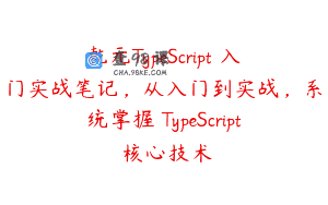 乾元TypeScript 入门实战笔记，从入门到实战，系统掌握 TypeScript 核心技术