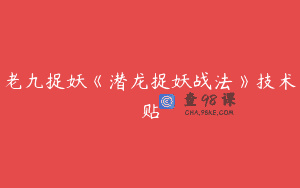 老九捉妖《潜龙捉妖战法》技术贴