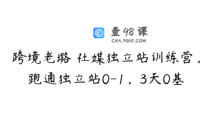 跨境老璐・社媒独立站训练营，跑通独立站0-1，3天0基