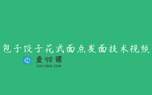 包子饺子花式面点发面技术视频