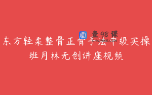 东方轻柔整骨正骨手法中级实操班月林无创讲座视频
