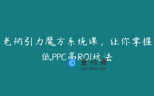 老衲引力魔方系统课，让你掌握低PPC高ROI玩法
