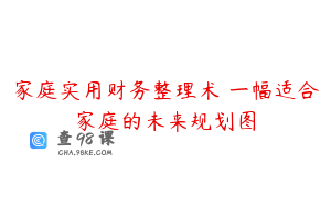 家庭实用财务整理术 一幅适合家庭的未来规划图