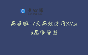 高雁鹏-7天高效使用XMind思维导图