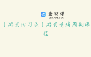 【游资传习录】游资情绪周期课程