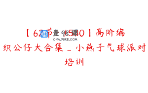 【62节-￥1580】高阶编织公仔大合集_小燕子气球派对培训