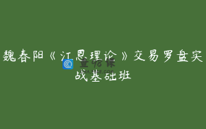 魏春阳《江恩理论》交易罗盘实战基础班