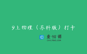 9上物理（苏科版）打卡