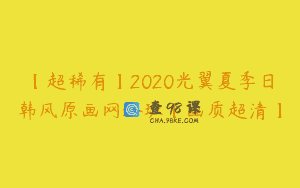 【超稀有】2020光翼夏季日韩风原画网络班【画质超清】
