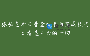 振弘老师《看盘技术与实战技巧》看透主力的一切