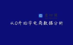 从0开始学电商数据分析