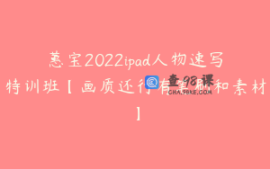 蕙宝2022ipad人物速写特训班【画质还行有笔刷和素材】