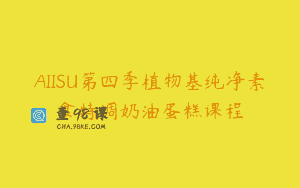 AIISU第四季植物基纯净素食特调奶油蛋糕课程