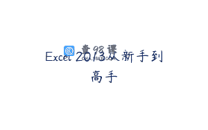 Excel 2013从新手到高手