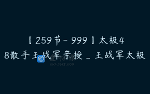 【259节-￥999】太极48散手王战军亲授_王战军太极