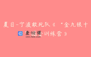 夏目-宁波敢死队《“金九银十”掘金训练营》