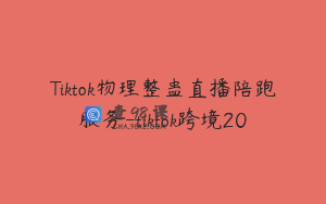 Tiktok物理整蛊直播陪跑服务-tiktok跨境20