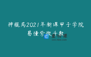 神棍局2021年新课甲子学院易懂紫微斗数