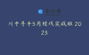 川中寻牛5月短线实战班 2023