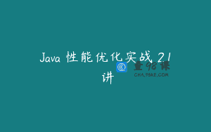 Java 性能优化实战 21 讲