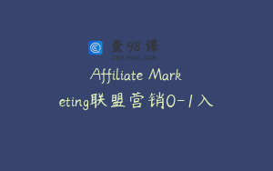 Affiliate Marketing联盟营销0-1入