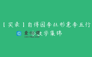 【实录】自得园拳社形意拳五行拳教学集锦