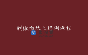 剁椒面线上培训课程