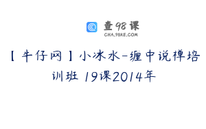 【牛仔网】小冰水-缠中说禅培训班 19课2014年