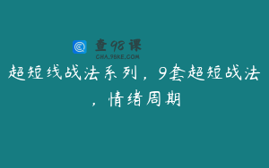 超短线战法系列，9套超短战法，情绪周期