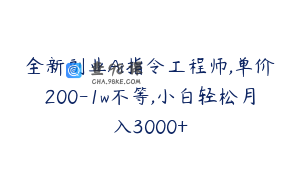 全新副业Ai指令工程师,单价200-1w不等,小白轻松月入3000+