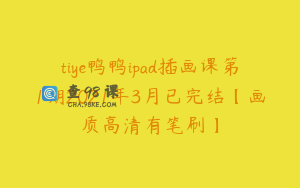 tiye鸭鸭ipad插画课第1期2021年3月已完结【画质高清有笔刷】