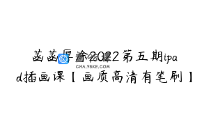 菡菡厚涂2022第五期ipad插画课【画质高清有笔刷】
