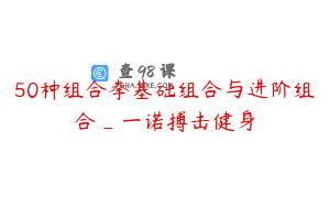 50种组合拳基础组合与进阶组合_一诺搏击健身