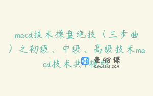 macd技术操盘绝技（三步曲）之初级、中级、高级技术macd技术共7视频