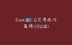 Excel 2010实用技巧集锦(720招)