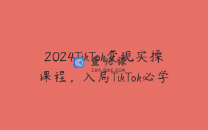 2024TikTok变现实操课程，入局TikTok必学