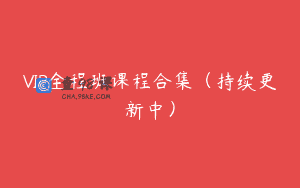 VIP全程班课程合集（持续更新中）