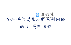 2023伴侣动物麻醉系列网络课程-高阶课程