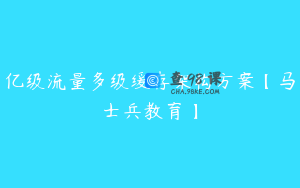 亿级流量多级缓存架构方案【马士兵教育】