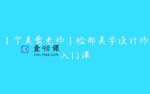 【宁美莺老师】脸部美学设计师入门课